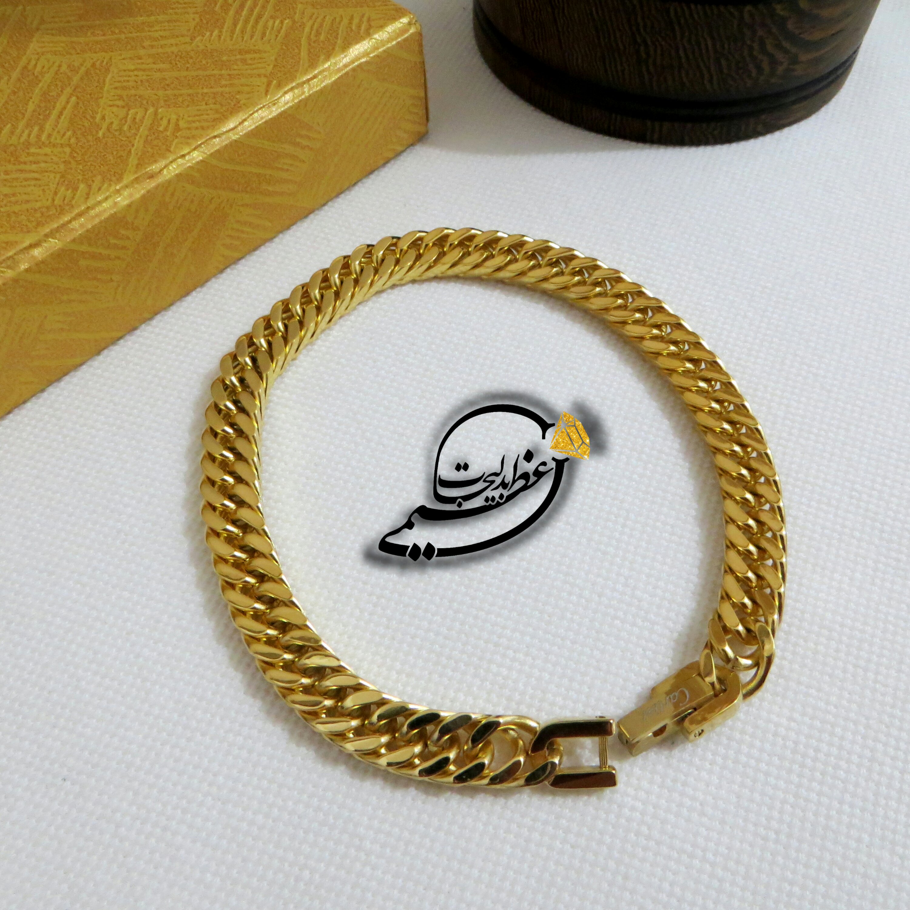 دستبند کارتیه (کارتیر) برند Cartier از جنس استیل و روکش طلا بسیار با کیفیت مدل 2