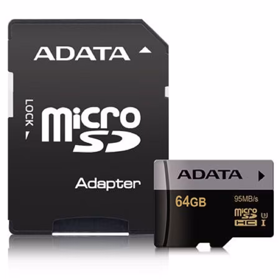 کارت حافظه میکرو اس دی ای دیتا پریمیر پرو کلاس 10 با آداپتور با ظرفیت 64 گیگابایت