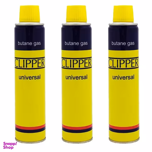 کپسول گاز فندک کلیپر مدل 3RD حجم 300 میلی لیتر بسته سه عددی