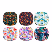 زیرلیوانی شش عددی چوبی مدل گل کد 6 