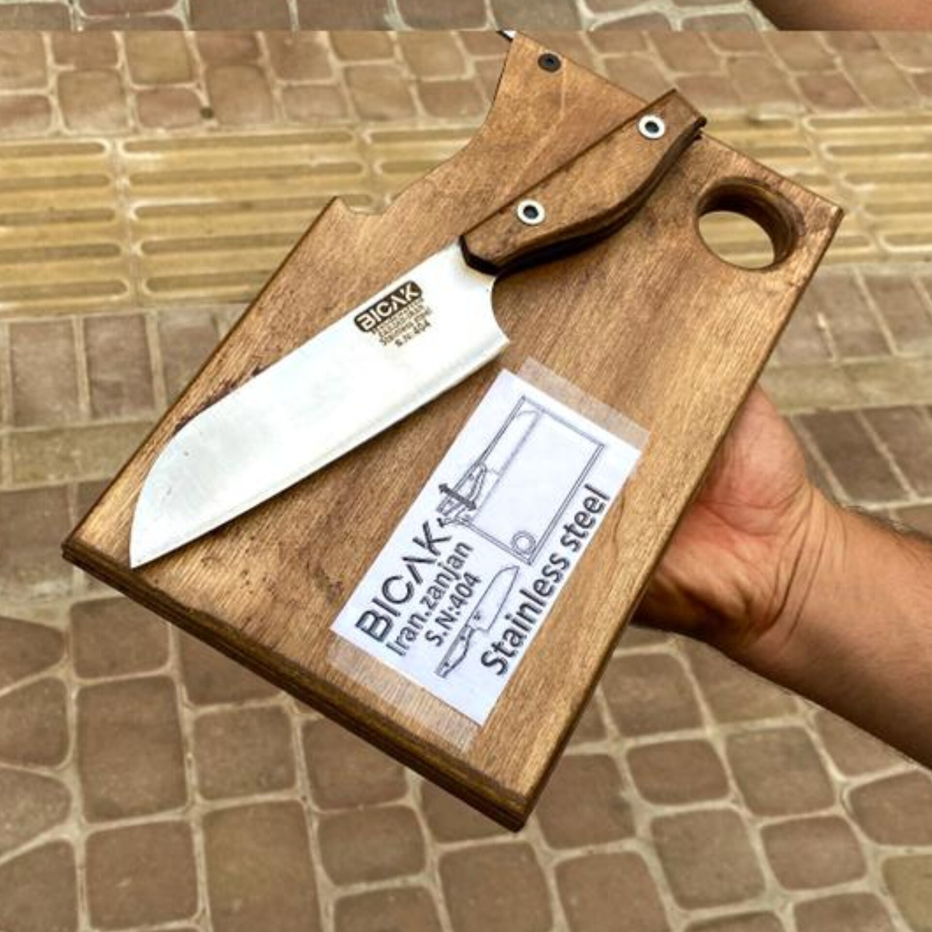 چاقو ست شیف نایف استیل و تخته برای خونه لاکچری چاقو چاقو