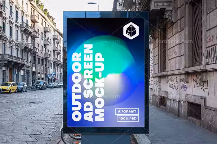 موکاپ بنر شهری PSD | گرافیک با طعم تربچه