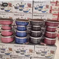 سرویس قابلمه 7 پارچه بلینا دسته طلایی و کف زنبوری کیفیت عالی و قیمت عالی 