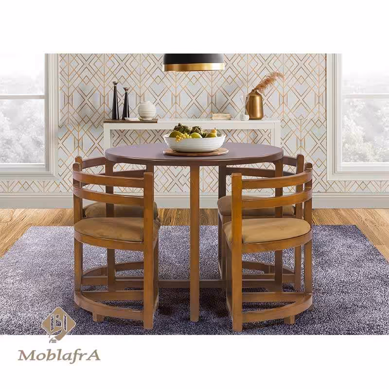 میز ناهار خوری کم جا گرد