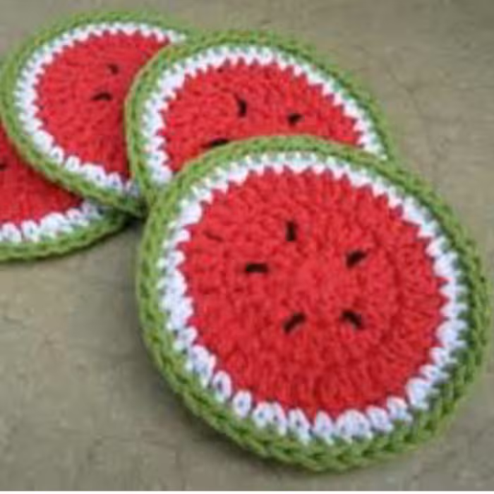 پک 6عددی زیر لیوانی یلدایی طرح هندوانه