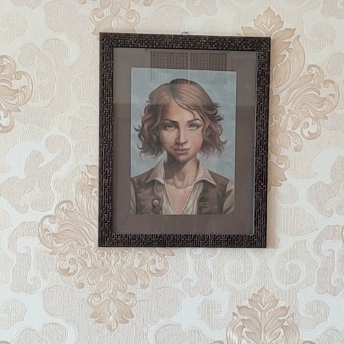 تابلو نقاشی پاستل مدادی روی جیر