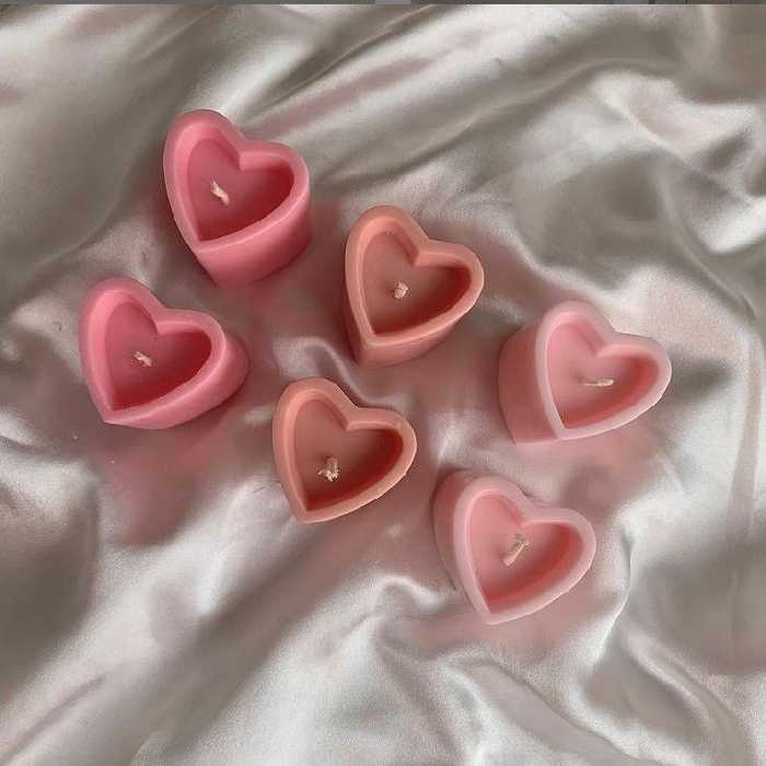 شمع قلب استوانه