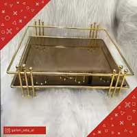 سینی کف آینه ای مستطیل پایه دار