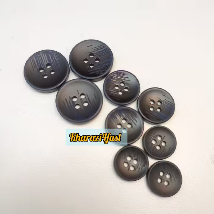 دکمه اسپرت چهار سوراخه کد 395 سایز 20 میلی متر رنگ سورمه ای