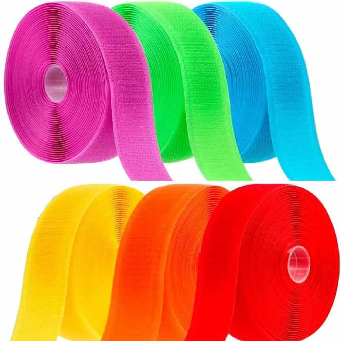 چسب نر و ماده (چسبک) 5 سانت پارچه ای رنگی