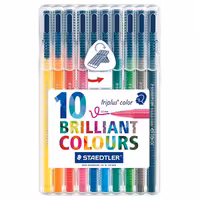 ماژیک 10 رنگ استدلر مدل Triplus Brilliant Colours
