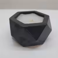 شمعدان بتنی مدرن شش ضلعی مدل آراسته رنگ مشکی