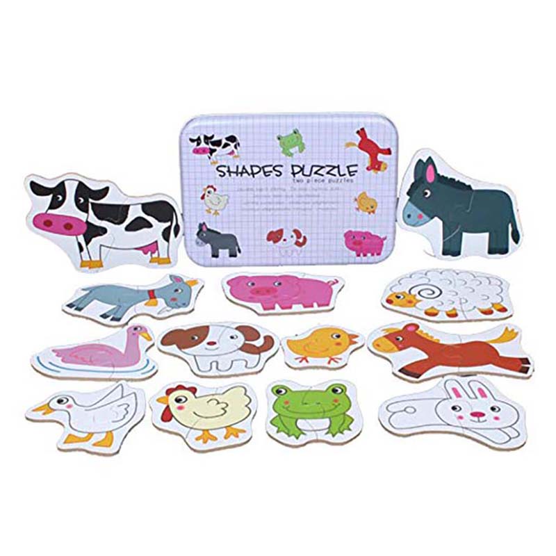 پازل با قوطی فلزی مدل حیوانات اهلی کد P/100109/A