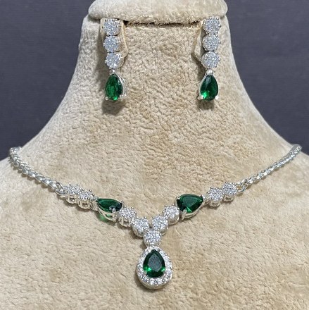 نیم ست نقره 925 زنانه مدل 30722 وزن 14 گرم