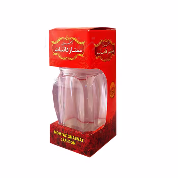 ظرف زعفران طرح گوهر  با باکس (دومثقال)