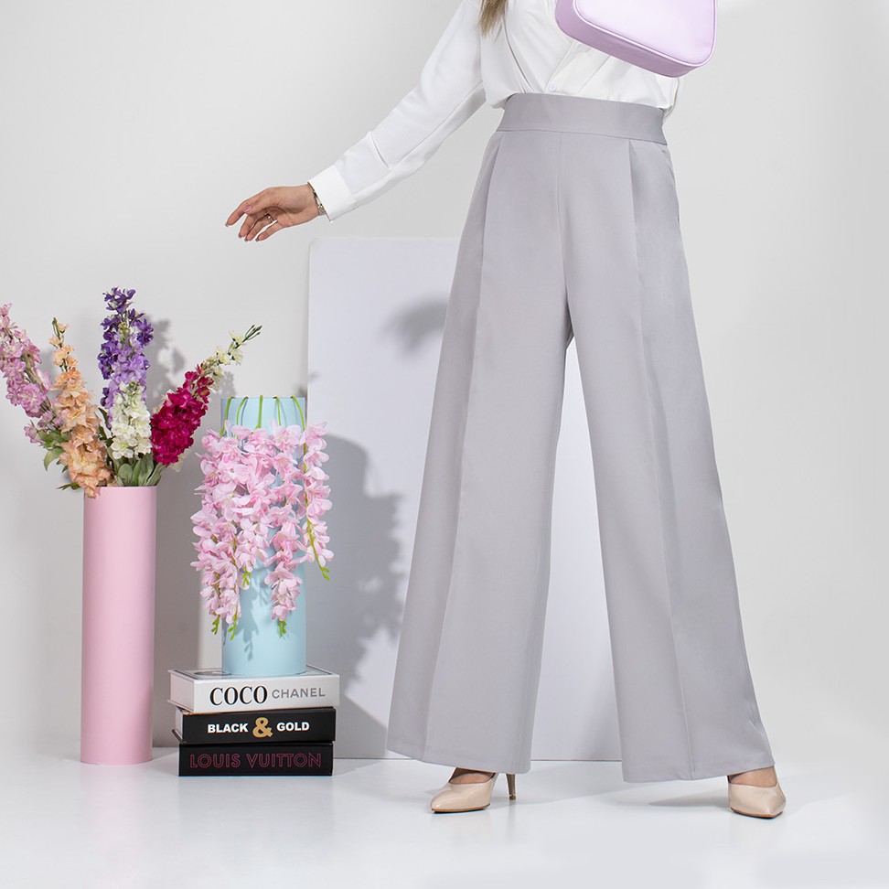 شلوار پارچه ای از بالا گشاد کمر پهن