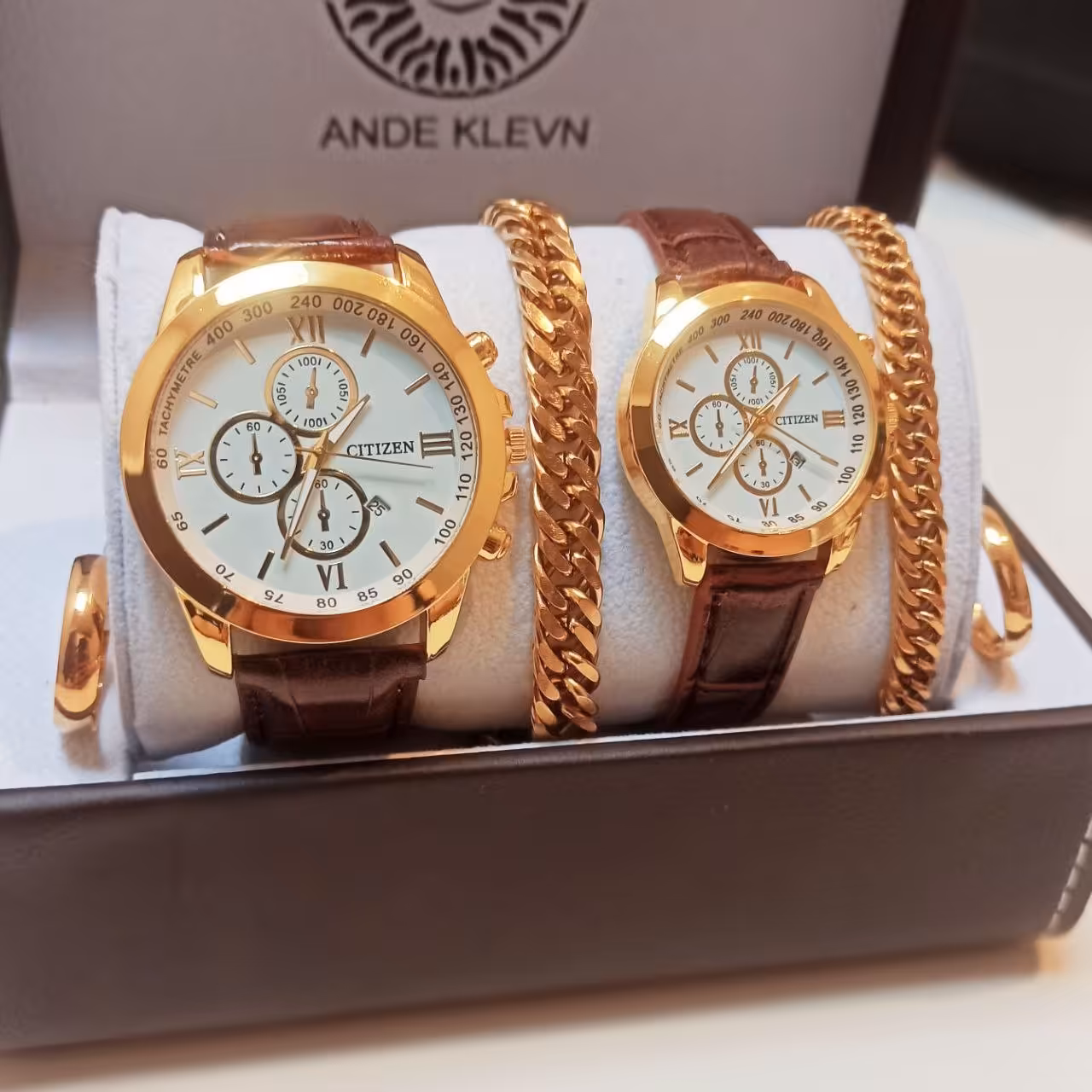 ساعت بند چرمی  ست سیتیزن زنانه مردانه  ارسال رایگان 