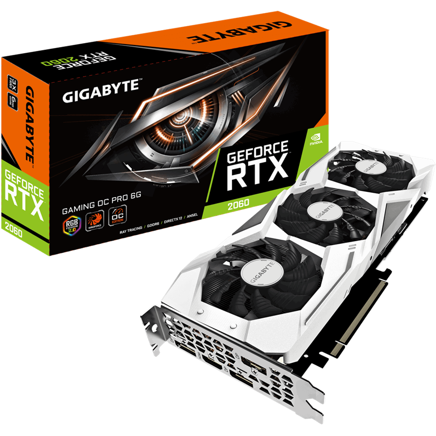 کارت گرافیک گیگابایت مدل GeForce RTX 2060 GAMING OC PRO WHITE با حافظه 6 گیگابایت