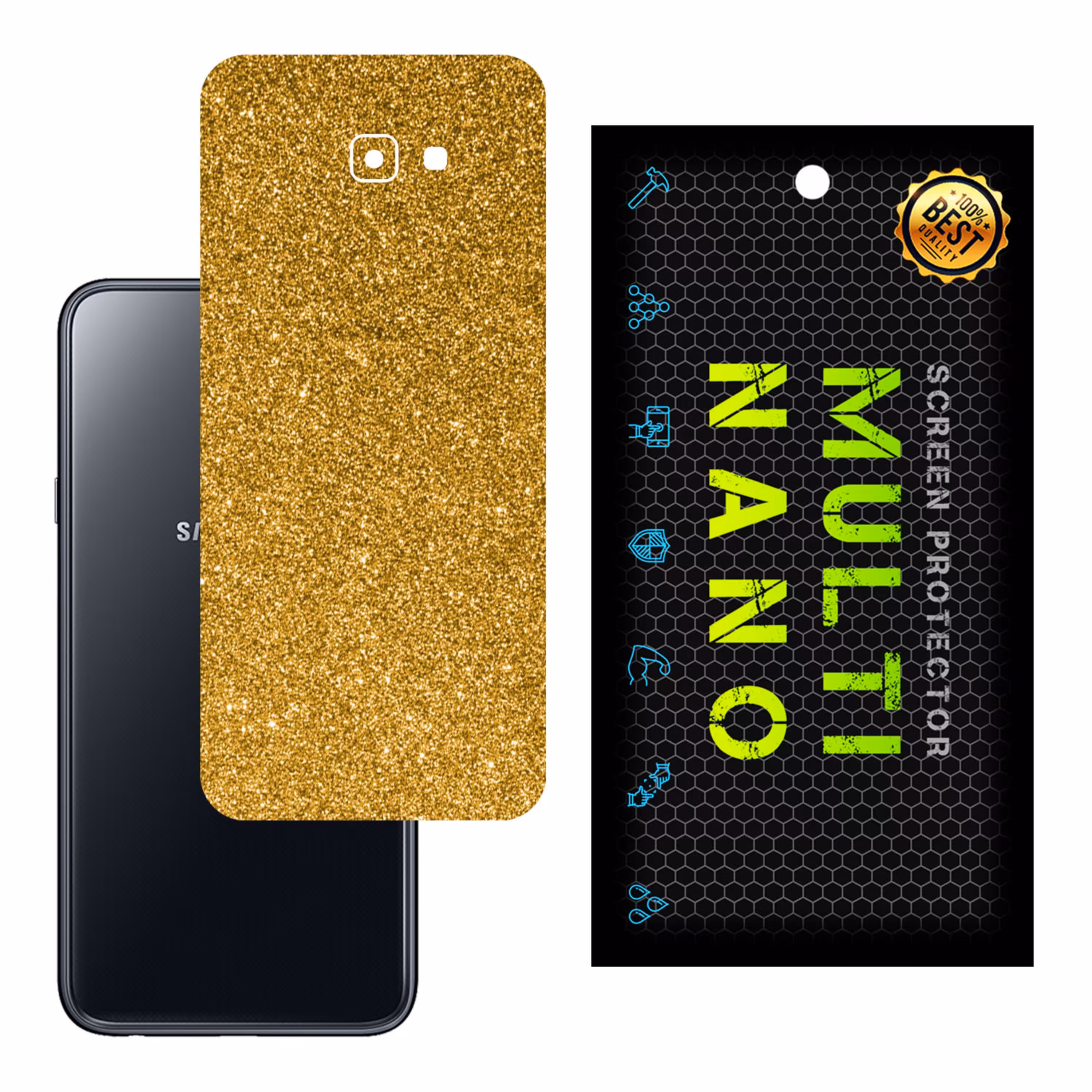 برچسب پوششی MultiNano مدل X-G1F-Gold برای پشت موبایل سامسونگ J4 Plus