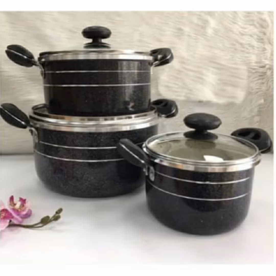 قابلمه ی 3تایی کوچک  گرانیتی 