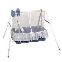 گهواره نوزاد شبنم مدل (پاپیون) رنگ طوسی  مامزنینی