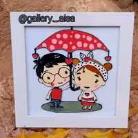 تابلو ویترای عاشقانه مناسبی 