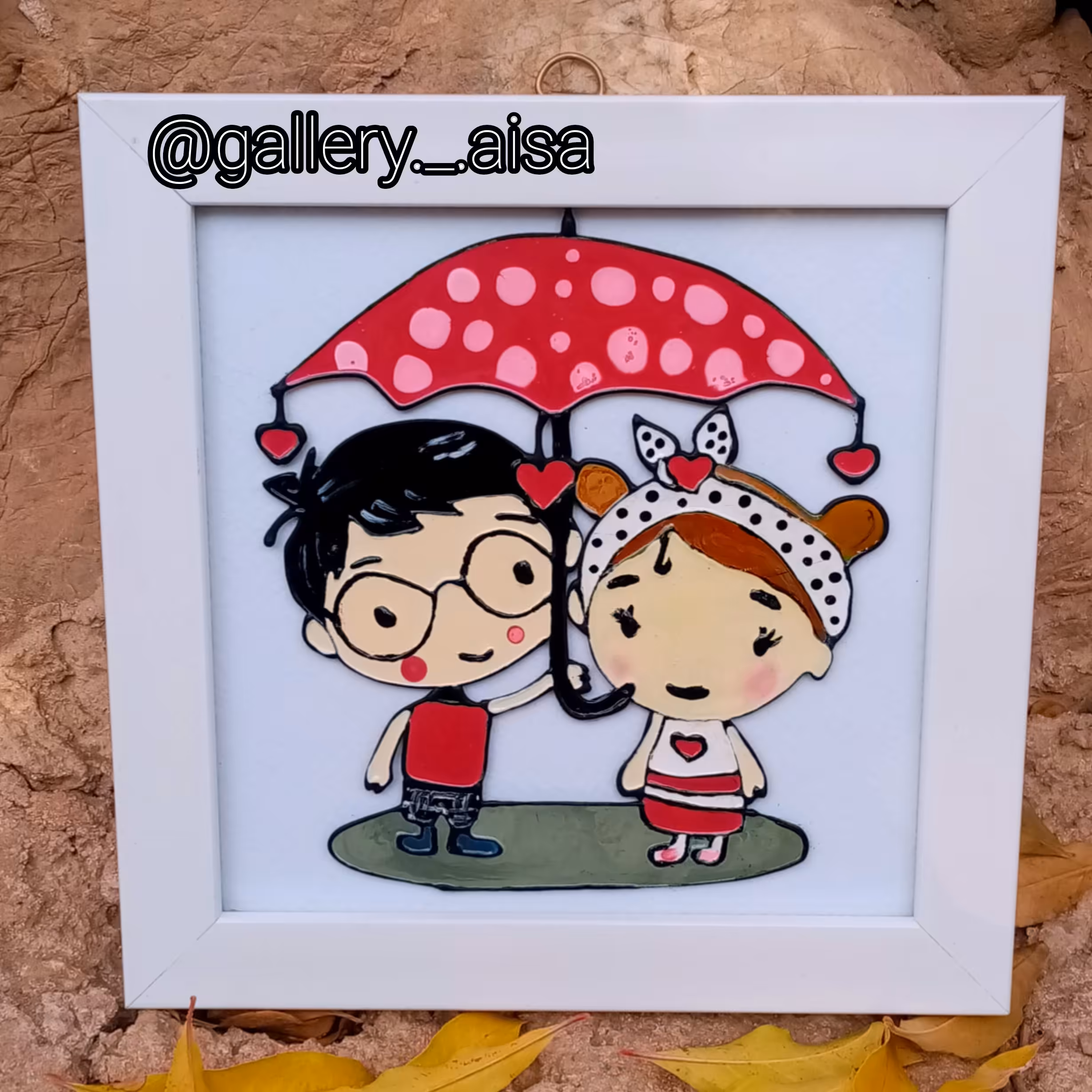 تابلو ویترای عاشقانه مناسبی 