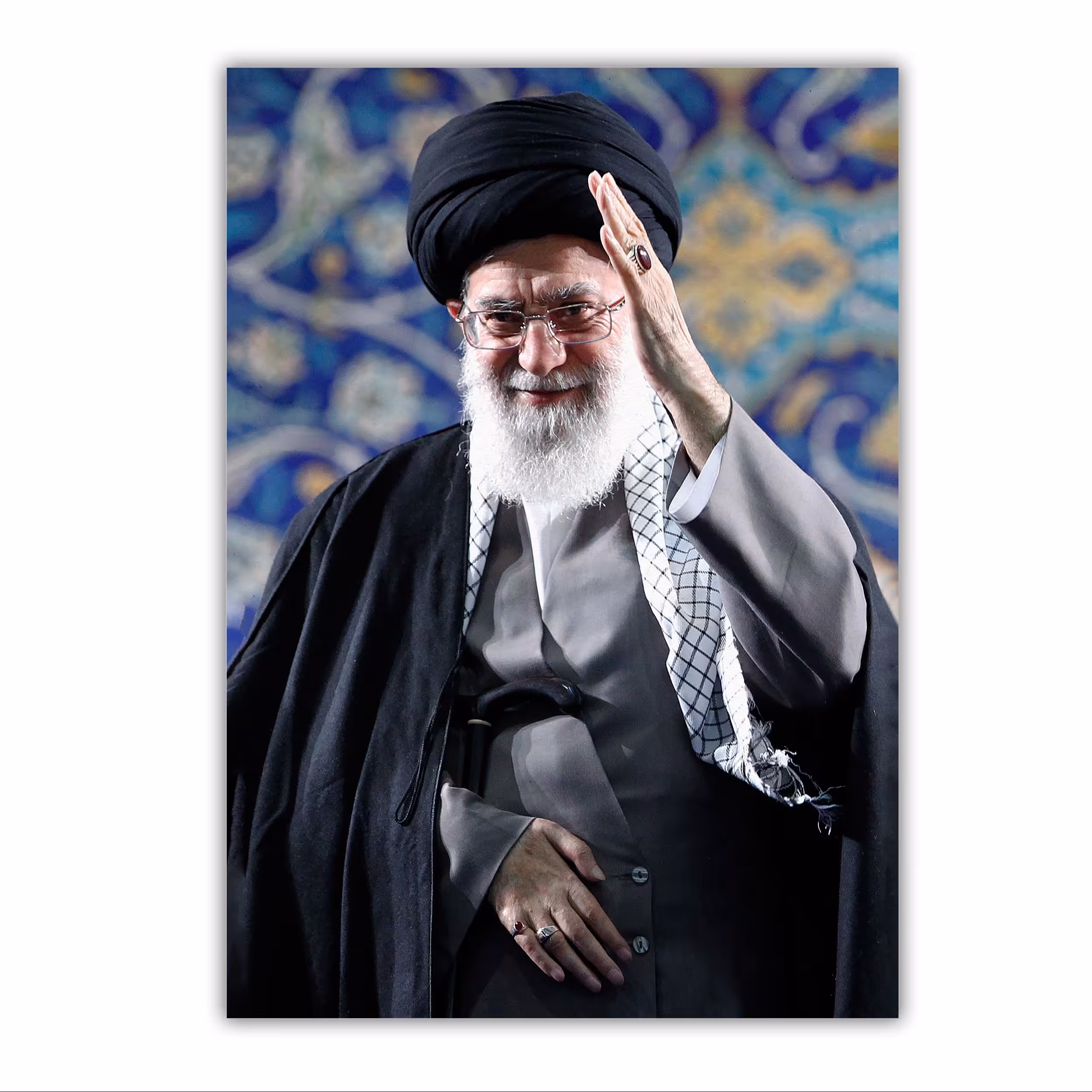 تابلو شاسی مدل آیت الله خامنه ای سایز 28 در 40 کد 16 