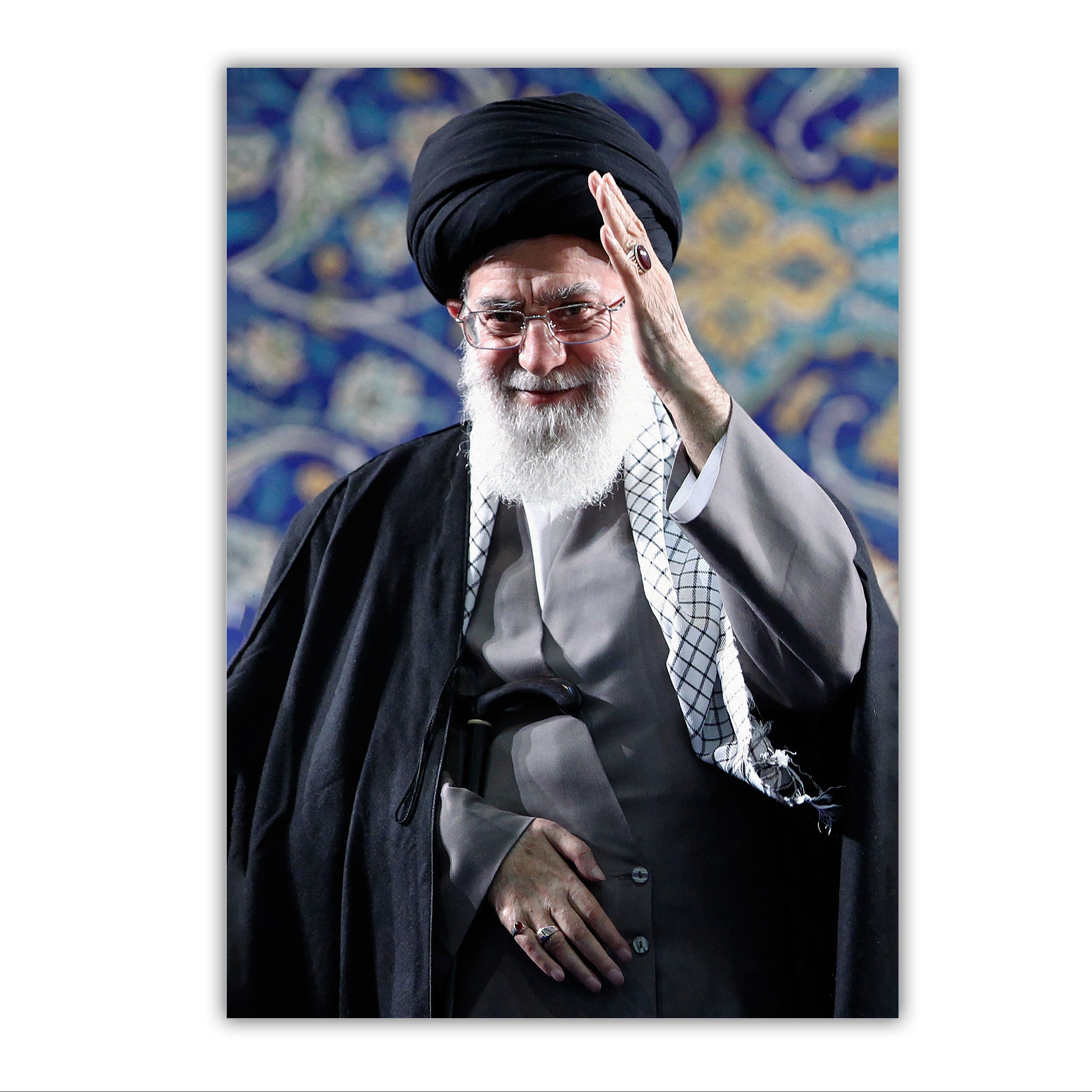 تابلو شاسی مدل آیت الله خامنه ای سایز 28 در 40 کد 16 