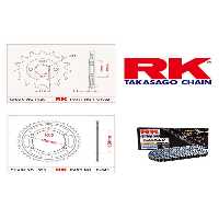 لوازم یدکی موتورسیکلت مجموعه دنده های زنجیره ای HONDA CBR 250 R 11 13 RK