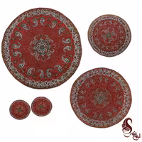 ست 5 تکه رومیزی گرد طرح نسترن