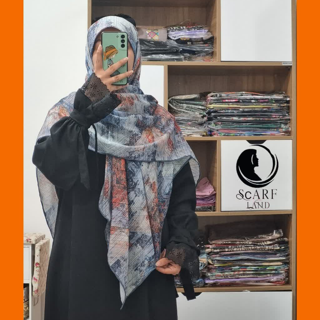روسری سوپر نخ محصول ایرانی طرح پتینه کاری 140سانت ارسال به سراسر کشور