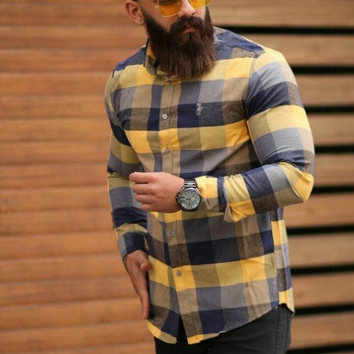 پیراهن پشمی مردانه دارای سایز بندی mتا 4x