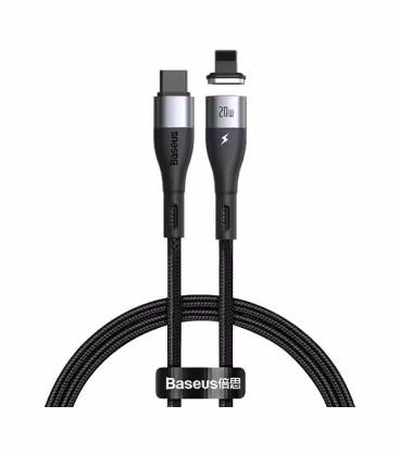 کابل مگنتی لایتنینگ باسئوس مدل Zinc Magnetic Type C to Lightning CATLXC-01 طول 1 متر