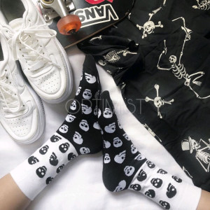 جوراب جمجمه ساقدار نخ پنبه فری سایز