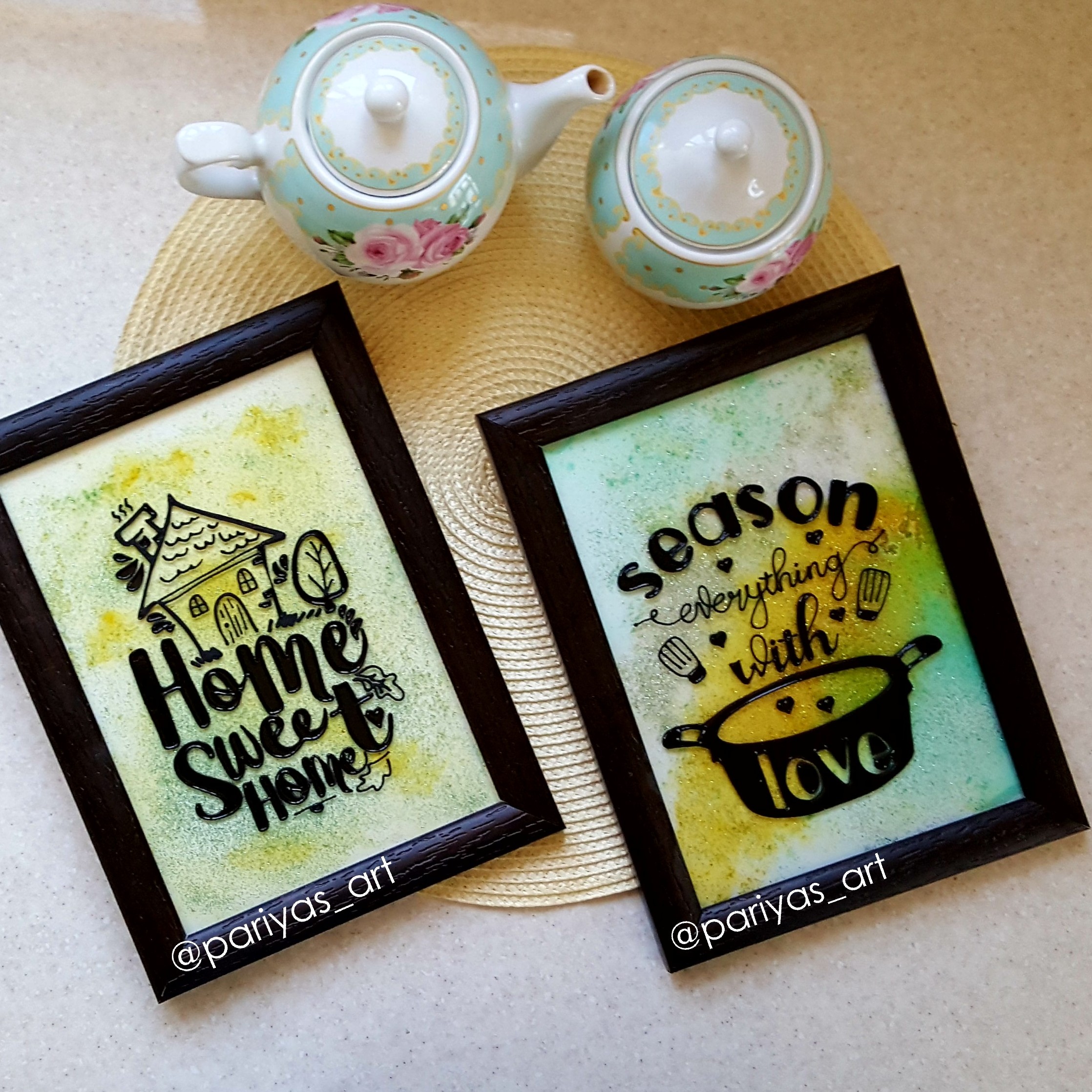 تابلو دوتکه محبوب تِکست هوم سوئیت هوم سایز A5