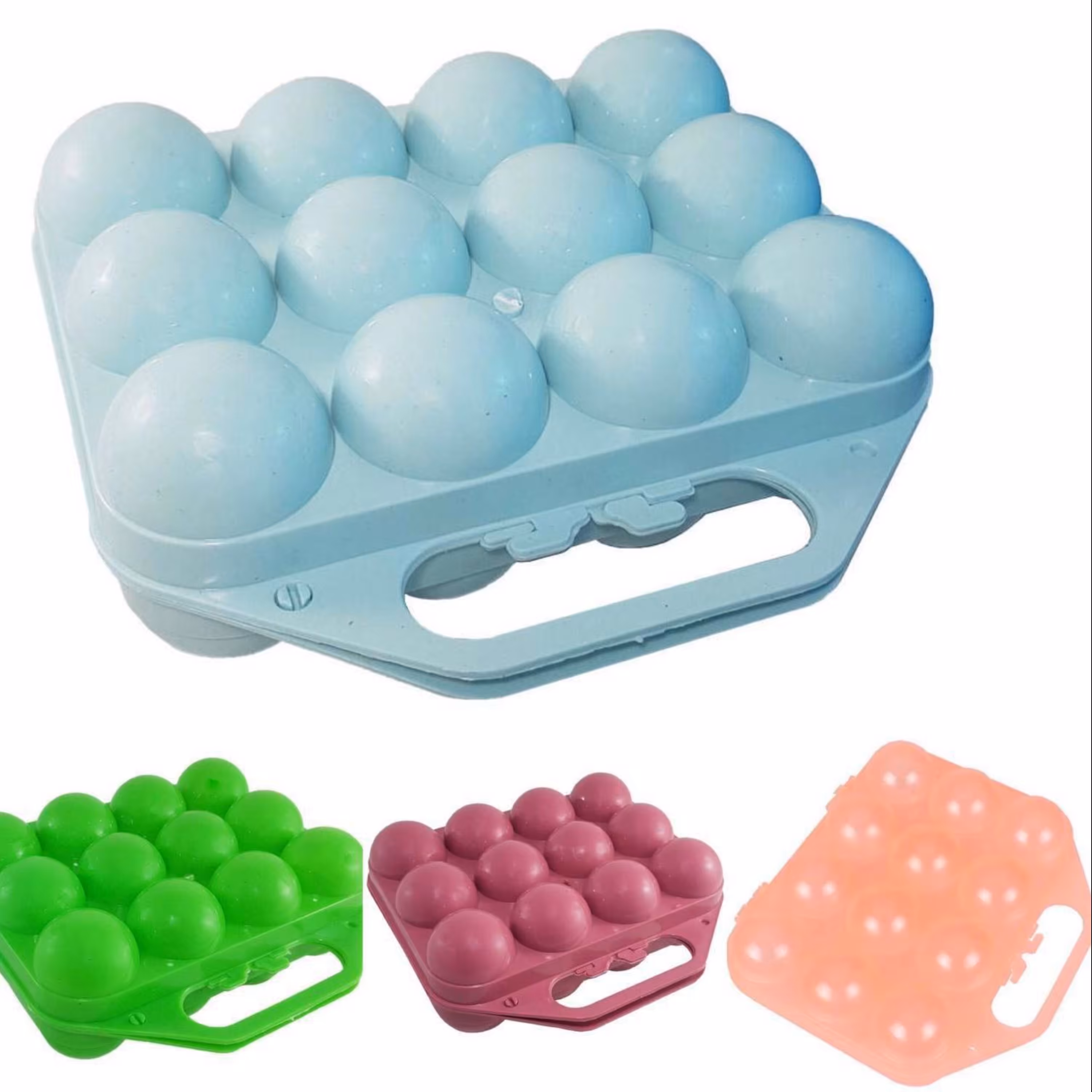 جا تخم مرغی 12 تایی دسته دار مخصوص حمل و نگهداری تخم مرغ بدون شکستن  جا تخم مرغ 