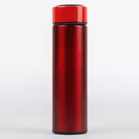 فلاسک دماسنج دار قرمز حجم 500ml ضد آب با ضریب IPX7 کیفیت بالا دمنوش ساز