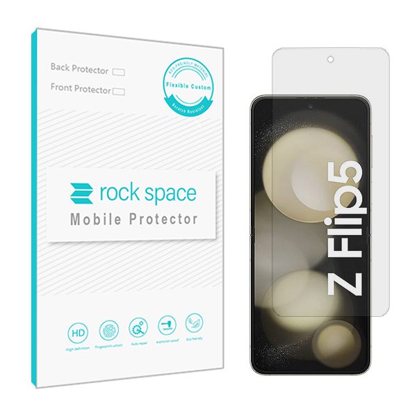 گلس سامسونگ Z Flip5 مدل نانو هیدروژل شفاف برند راک اسپیس کد S