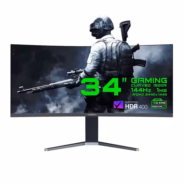 مانیتور گیمینگ 34 اینچ گیم‌ مکس مدل GMX34CKXQ - پردیس پازار