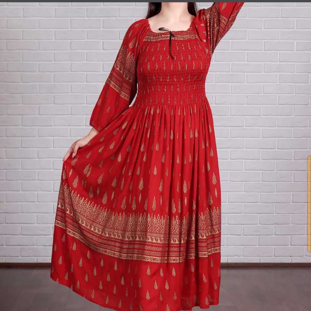 پیراهن وارداتی پارچه طلا کوب