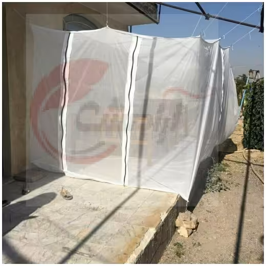 پشه بند حریر مدل نیمکت باغی سایز 4 در 2 به صورت عمده در هر بسته بندی 2عدد