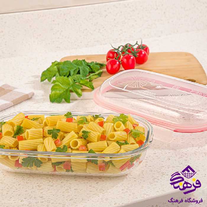 ظرف شیشه ای 900 میلی لیتر لیمون