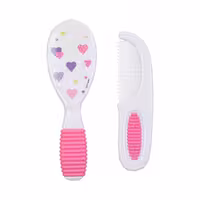 ست شانه و برس نابی NUBY صورتی