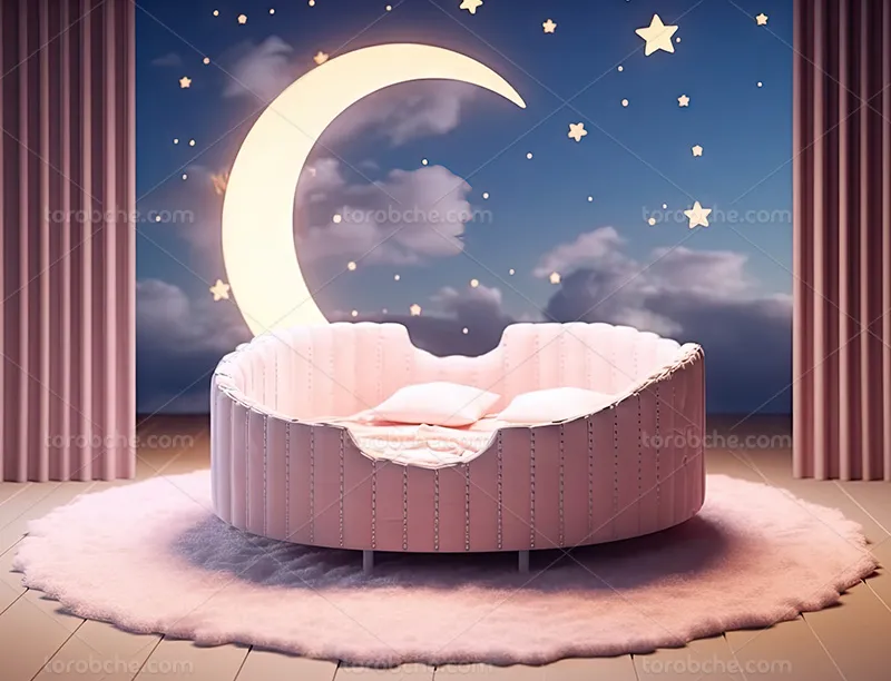 بک دراپ عکاسی ستاره و ماه | گرافیک با طعم تربچه