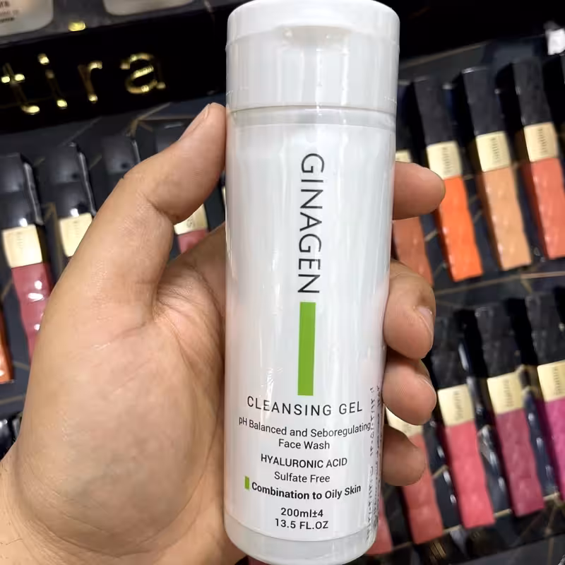 ژل شستو شوی صورت ژیناژن مناسب برای پوست های چرب و مستعد آکنه  ،مناسب برای خانم ها و آقایان حجم 200 میلی لیتر | amazonchi