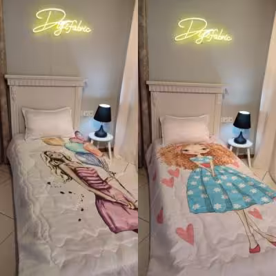 لحاف یک نفره طرح دختر بادکنکی