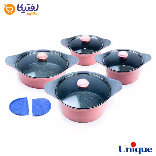 سرویس قابلمه 10 پارچه یونیک صورتی کد UN-8809