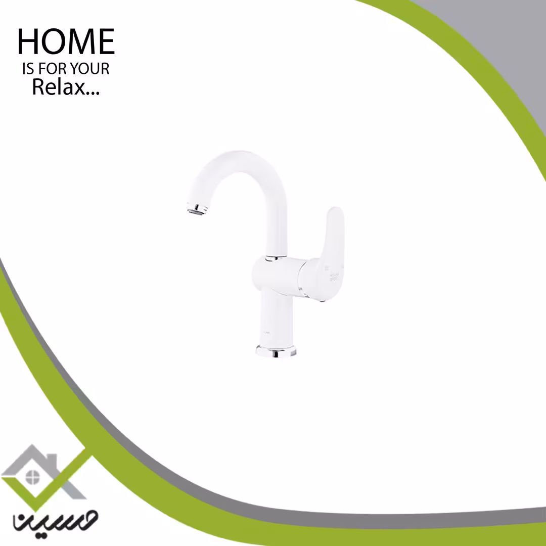 شیر روشویی علم دار کلار مدل دریا سفید(هزینه ارسال پس کرایه است)