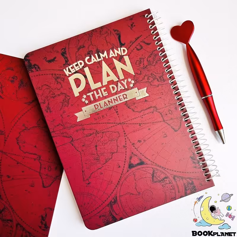 پلنر روزانه یاس آکام طرح وینتیج رنگ زرشکی